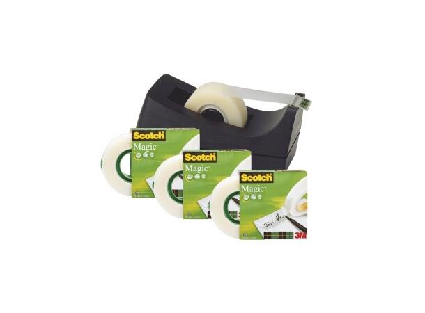 Tape Scotch® Magic 810 19x33 4pk og disp Tape med dispenser 